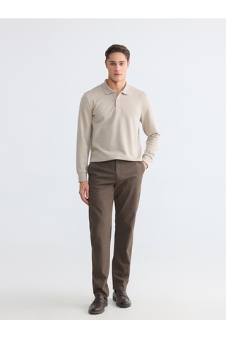 Lcwaıkıkı Classic Gri Polo Yaka Erkek Sweatshirt