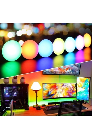 Didadodo Sesle Kontrolü Akıllı Ampul: Google Home & Echo Uyumlu, 16 Milyon Renk, Zamanlayıcı, Enerji Tasarrufu Çok Renkli Çok Renkli