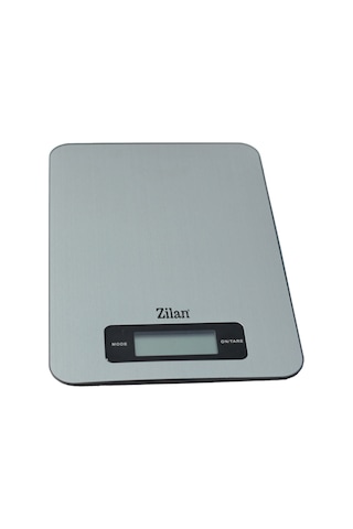 Zln9099 Inox Dijital Mutfak Tartısı 5 Kg Hassas Ölçüm Otomatik Kapanma Pil Dahil Gri