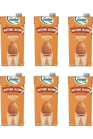 Pınar Nature Blend Bitkisel Bazlı Badem İçeceği 1 Lt X 6 Adet