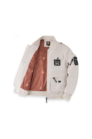 Açık Hava Su Geçirmez Çok Cepli Büyük Boy Erkek Ceketi Sarı