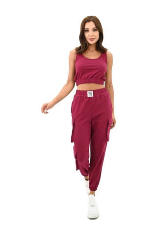 Koza Butik Kadın Askılı Crop Bluz Detaylı Eşofman Takımı 3715-23 001