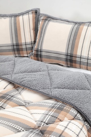 Merinos Comforter Volenta Çift Kişilik Yorgan Seti - Gri