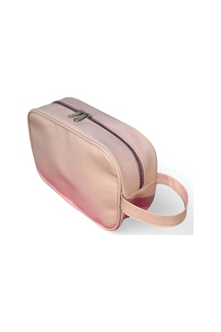Şeffaf Seyahat Makyaj Kozmetik Çantası Açık Pembe Medium Açık Pembe