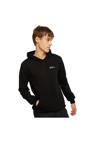 Jack Wolfskin Tommy Hoody Erkek Kapüşonlu Sweatshirt-9086 Siyah