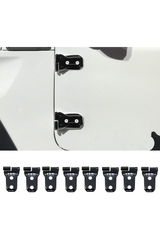 Shineyee Jeep Wrangler Jl 2018 4-kapı İçin Abs Kapak, Kapı Menteşelerini Korumak, Çizikleri Gizlemek, Sade Siyah, Kolay Kurulum