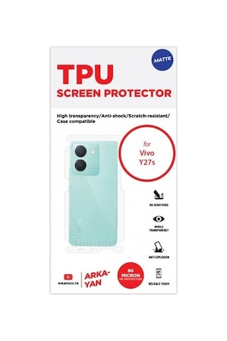 Vivo Y27s Mat Arka Ve Yan Koruyucu Tpu Film