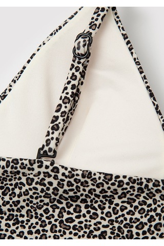 Mavi - Leopar Desenli Bikini Üstü 1914161-35130 Kahverengi
