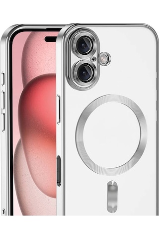 Gld-spt- Newface Apple Uyumlu iPhone 17 Kross Magneticsafe Kapak - Gümüş