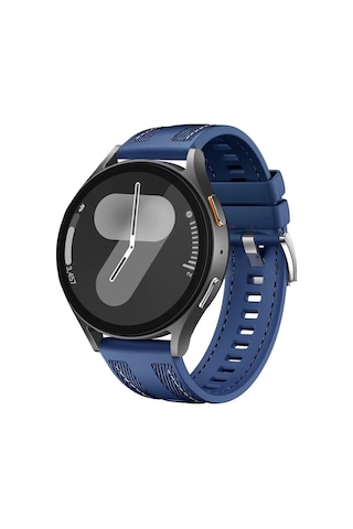 Sneezy Samsung Galaxy Uyumlu Watch 7 44mm 40mm Metal Tokalı Dikiş Detaylı Şık Dokuma Silikon Kordon