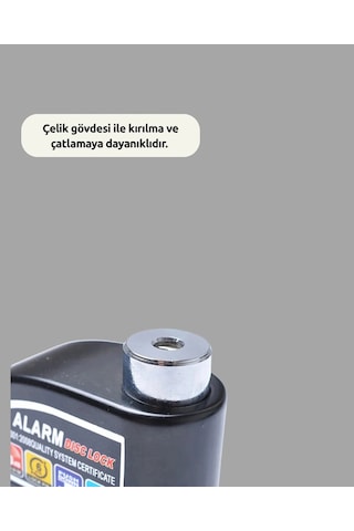 Hubrendy Tekno Çift Modlu 110db Alarmlı Disk Kilidi Suya Dayanıklı