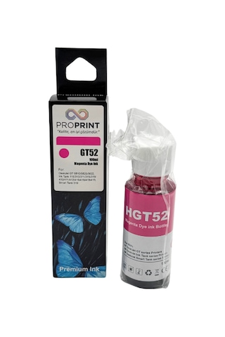 Proprint Hp Gt52xl-m0h54ae Kırmızı Uyumlu Mürekkep 100 Ml 6,000 Sayfa 750 790