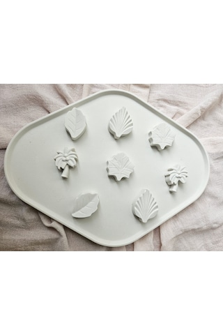 Taşlı Nişan Tepsisi Yüzüklük, Yaprak Figürlü, Lavanta Kokulu Dekoratif Sunum Tepsisi 30x23 Cm Renkli