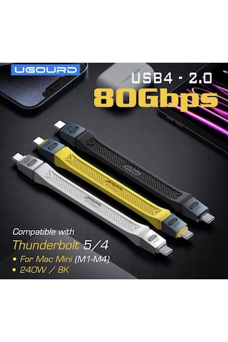 Ugourd Thunderbolt 5 Usb 4.0 240w 80gbps Gen4 8k Pd 240w E-marker