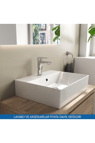 Nuss Velis Lavabo Bataryası Parlak Krom Tek Kollu Banyo Armatürü,n-8501 Siyah