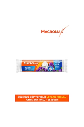 Büzgülü Çöp Torbası Orta Boy 55x60cm Leylak Kokulu 10 Adet X 48 Paket