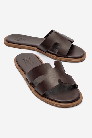 Luvishoes Bıora Bordo Hakiki Deri Kadın Terlik