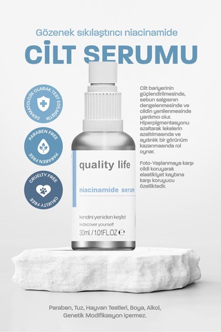 Quality Life Akne ve Leke Karşıtı Niacinamide Serum 30 ML