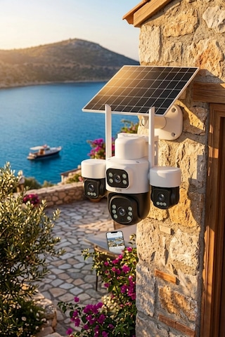 Inox-x14 4 Lens E-sim/wifi Solar Güvenlik Kamerası