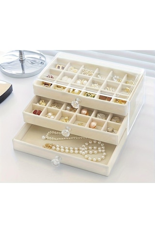 Larimar Üç Katlı Takı Organizeri - 9011599176695lmr Çok Renkli