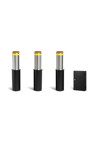 Perkotek Mb10 Hidrolik Mantar Bariyer Seti 3 Lü Otomatik Road Blocker Yüksek Güvenlik Bollard