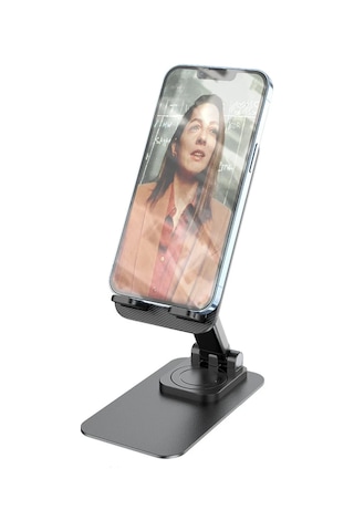 Hoco. Ph50 Ayarlanabilir Katlanabilir Masaüstü Telefon Tablet Tutucu - Siyah Siyah