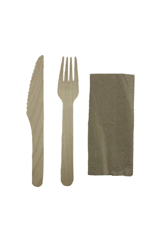 Kag It Kaplı Tahta Çatal-bıc Ak-pec Ete Set Ahşap