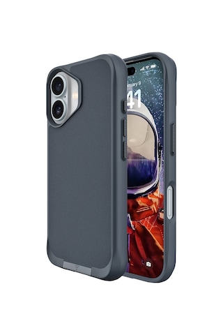 Bix Apple Uyumlu iPhone 16 Plus Vortex Magsafe Kılıf Stand Özellikli 3x Korumalı Mikro Fiber İç Yüzey Lacivert Lacivert