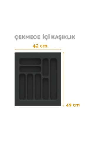 Çekmece İçi Kaşıklık Ve Kepçelik Düzenleyici Antrasit 42x49 Cm 36,5x40 Cm Kadar Kesilebilir Diğer