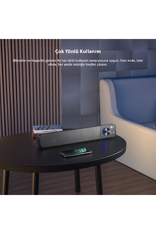 Lecoo Ds111 Kablolu Usb + 3.5mm Jack Girişli 6w Soundbar Hoparlör