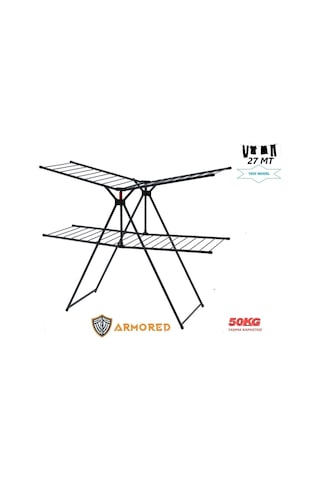 Zırhlı Sağlam Çamaşır Kurutmalığı Ar-222 Siyah