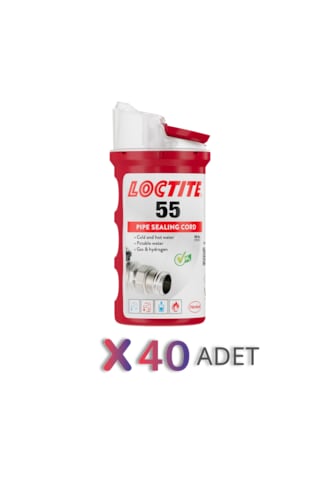 Loctite 55 -160mt Boru Dişli Sızdırmazlık Silikon İp 40 Adet