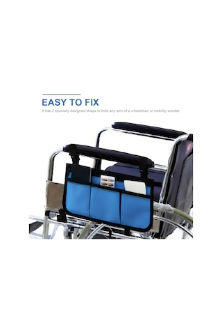 Cepli Tekerlekli Sandalye Çantası Yansıtıcı Şeritler Tip 6 Koyu Mavi Diğer