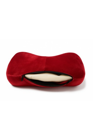 Armegeda Pembe Memory Foam Boyun Destekli Seyahat Yastığı U Şekilli Yastık Wine Red