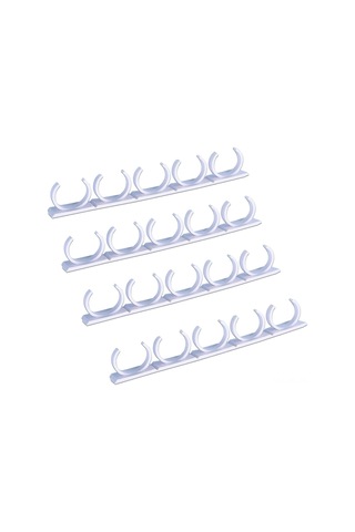 Mufunye 4 Adet Beyaz Plastik Baharatlık Rakası - Küçük Kavanozları Düzenle, Mekan Tasarrufu Sağla, Kolay Kurulum Beyaz