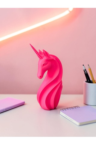 Pembe Unicorn Tek Boynuzlu At Biblo 24 Cm Dekoratif Masaüstü Heykeli -