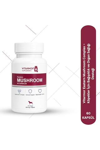 Vitarmor Eastern Mushroom Complex Köpekler İçin Bağışıklık Ve Organ Sağlığı Desteği 60 Kapsül