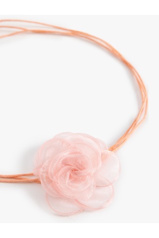 Koton Tül Çiçekli Choker Kolye Pembe 4sak71217aa Gül