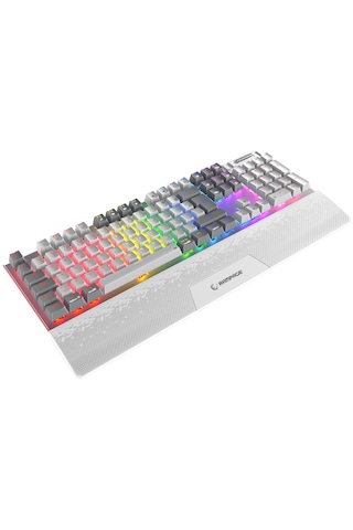 Rampage Carbon Pro Beyaz/gri Wireless Outemu Red Mekanik Klavye