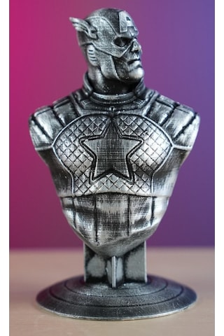 Captain America - Kaptan Amerika Boyalı Figür / Büst - Biblo 13 Cm