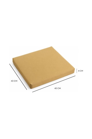 Sandalye Oturum Minderi Renkli 40x40x4 Bağcıklı Çıkarılabilir Kılıflı Çökme Yapmaz Bej Çok Renkli