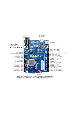 Arduino Leonardo R3 Klon Usb Kablo Dahil