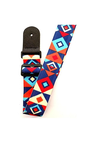 Rj200-b19 Gitar Askısı Deluxe Teal Guitar Strap Deri Başlıklı 2 Katlı