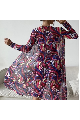 Kadın Mayo Yüksek Bel Bikini Seti Üç Adet Kadın Uzun Kollu Cover Up Mayo Plaj Mayo Sarı