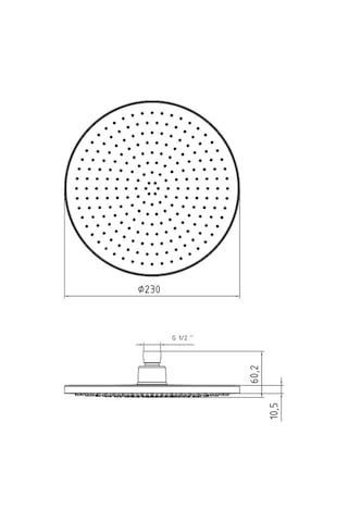 Eca Purity Yuvarlak Duş Başlığı 23x23 102145051
