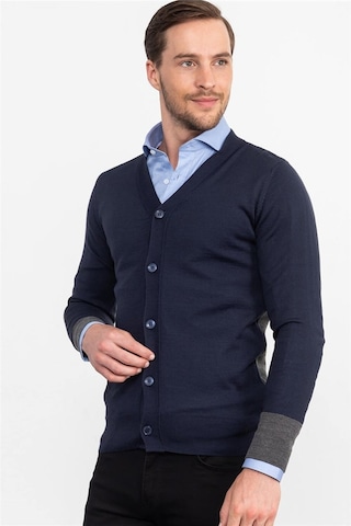 Tudors Erkek Slim Fit Lacivert Hırka-19735
