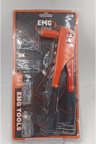 24X8.7 Cm Emg Profesyonel Perçin Tabancası - 50 Adet Perçin Hedi