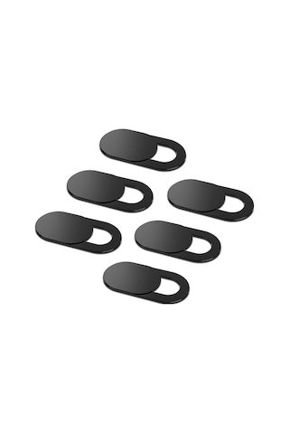Flybuy 6 Adet Siyah Kamera Koruma Kapakları, Telofon/tablet/dizüstü Uyumlu, Kolay Açma-kapama