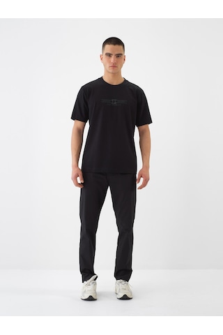 Xint Siyah Pamuk Dokulu Regular Fit Tişört 502223