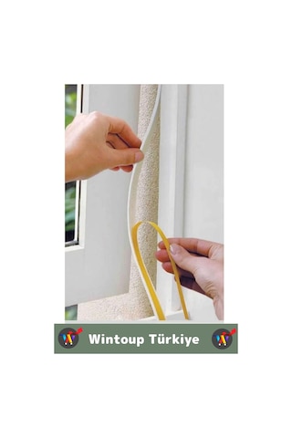 Premium Yapışkanlı Pencere İzolasyon Bantı Rüzgar Soğuk Kesici Cam Yalıtım Süngeri 9 Metre X 10 Adet Diğer